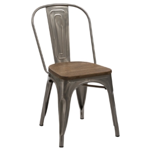 Modrest Jethro Modern Dining Chair - Gray and Brown (Set of 2) 