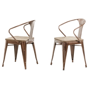 Modrest Ludd Dining Chair - Cooper, Brown 
