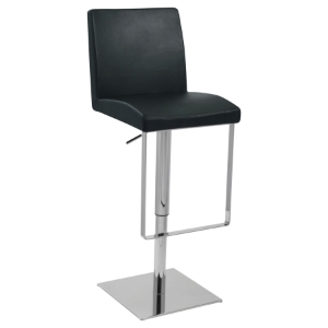 Modrest Teagan Bar Stool - Black, Swivel, Adjustable 