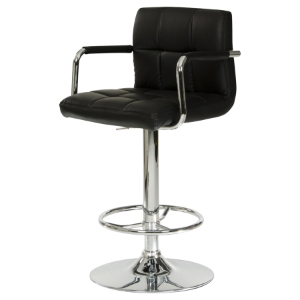 Modrest Lana Barstool - Black, Swivel, Adjustable 