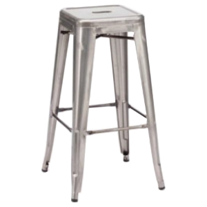 Modrest Detroit Modern Steel Bar Stool - Gray (Set of 2) 