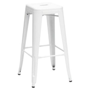 Modrest Detroit Modern Metal Barstool - White (Set of 4) 