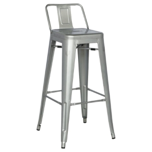 Modrest Dink Modern Metal Counter Stool - Gray (Set of 2) 