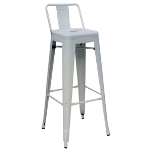Modrest Dink Modern Metal Counter Stool - White (Set of 4) 