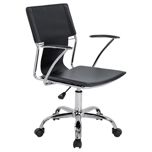 Modrest Emery Office Desk Chair - Adjustable Height, Black 