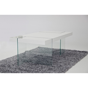 Modrest Aura Modern Floating Rectangular Dining Table - White 