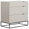 Modrest Hera Modern Dresser - 3 Drawers, Gray - VIG-VGCNHERA-DRESSER