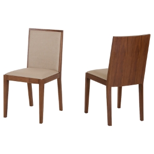Modrest Codex Modern Desk Chair - Tobacco and Beige 