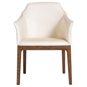 Modrest Ryder Dining Chair - White, Walnut 