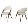 Modrest Lucas Dining Chair - Cream, Walnut - VIG-VGCSCH-16029-CRM