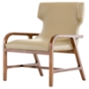 Modrest Olenna Accent Chair - Taupe, Walnut - VIG-VGCSLC-1509