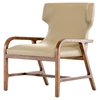 Modrest Olenna Accent Chair - Taupe, Walnut - VIG-VGCSLC-1509