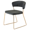 Modrest Ashland Modern Dining Chair - Gray and Rosegold (Set of 2) - VIG-VGEUMC-8349CH-G-GRY