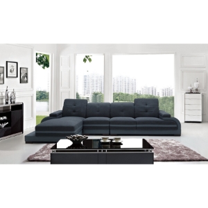 Divani Casa Sectional Sofa - Dark Blue 