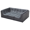 Divani Casa Sectional Sofa - Gray Bonded Leather - VIG-VGEV207-GRY