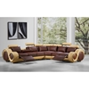 Modern Leather Sectional Sofa - Recliners, Brown, Cream - VIG-VGEV4087-BL