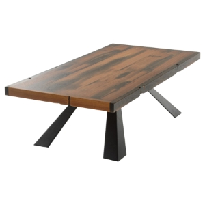 Modrest Norse Modern Rectangular Coffee Table - Brown and Black 