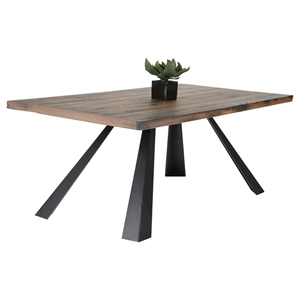 Modrest Norse Modern Rectangular Dining Table - Brown and Black 