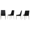 Modrest Wesley Dining Chair - Black, Gray (Set of 4) - VIG-VGGLDC-G505S-BLK