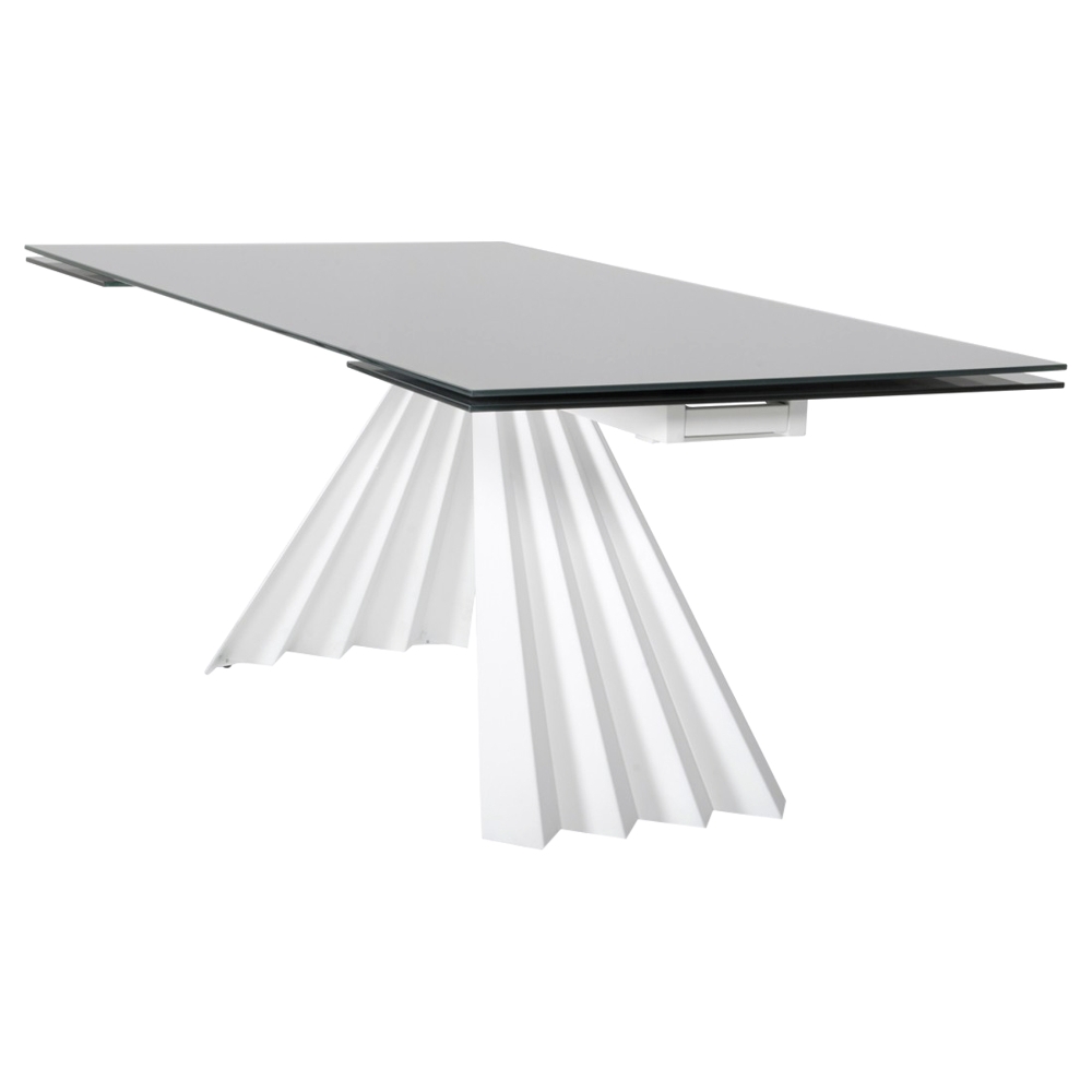 Modrest Milk Dining Table - Extendable, White | DCG Stores
