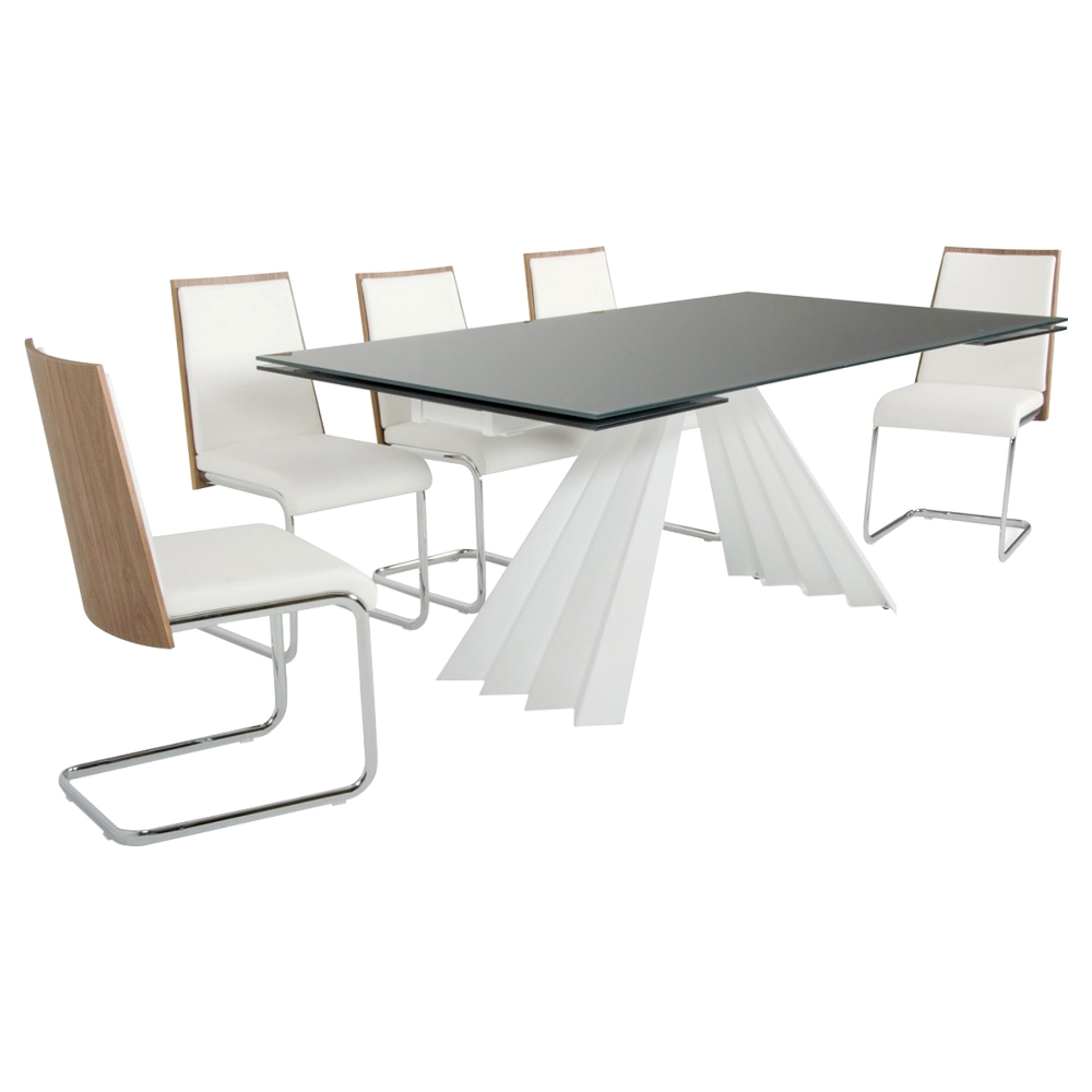 Modrest Milk Dining Table - Extendable, White | DCG Stores