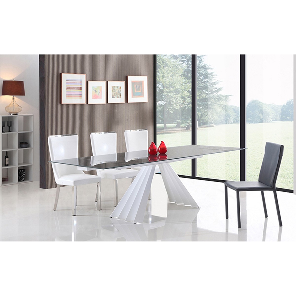 Modrest Milk Dining Table - Extendable, White | DCG Stores