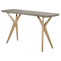 Modrest Dondi Console Table - Gray, Natural