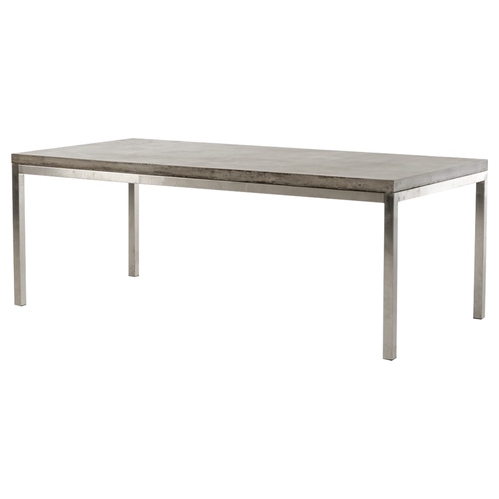 Modrest Retna Dining Table - Chrome and Gray | DCG Stores