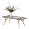Modrest Dondi Concrete & Natural Oak Coffee Table - Dark Gray and Natural - VIG-VGGR770120-NAT
