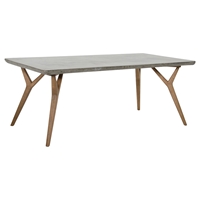 Modrest Dondi Concrete Dining Table - Dark Gray and Natural