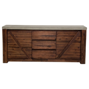 Modrest Revok Buffet Table - Brown, Gray 