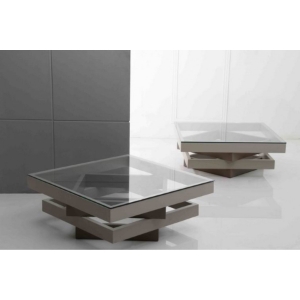 Modrest Clay Modern Square Coffee Table - Gray 