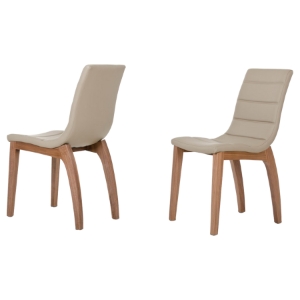 Modrest Liev Modern Leatherette Dining Chair - Beige (Set of 2) 