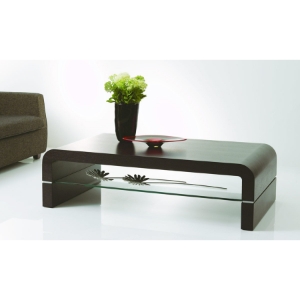 Modrest Azalea Modern Rectangular Coffee Table - Black Oak 