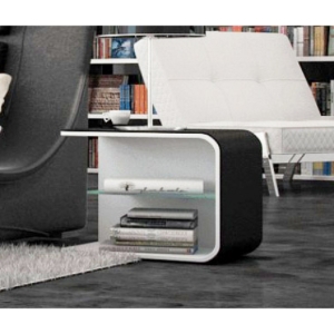 Modrest Spirit Left Nightstand - Black, White 