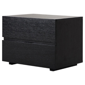 Modrest Logan Nightstand - Black, 2 Drawers 