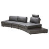 Divani Casa Lilac Sectional Sofa - Gray - VIG-VGKK1295B-NL-GRY