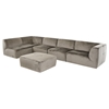 Divani Casa Hawthorn Sectional Sofa and Ottoman - Gray (C-649), LF Chaise - VIG-VGKK2388-LAF-C-649