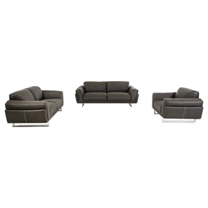 Divani Casa Laurel Sofa Set - Dark Gray 