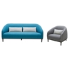 Divani Casa Amisk Sofa and Chair Set - Teal, Gray - VIG-VGKK2636-TLGRY