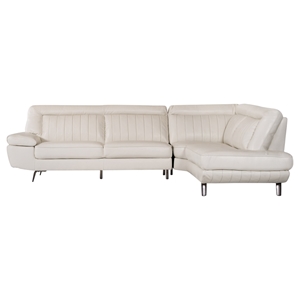 Divani Casa Galway Sectional Sofa - White 