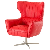 Divani Casa Kylie Accent Chair - Red