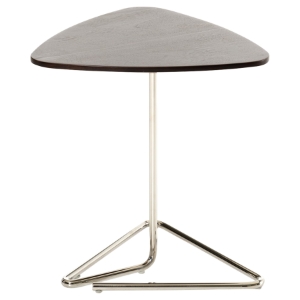 Modrest End Table - Walnut, Chrome 