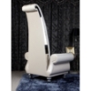 Divani Casa Luxe Leather Tall Chair - White, Button Tufted - VIG-VGKND6032