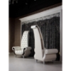 Divani Casa Luxe Leather Tall Chair - White, Button Tufted - VIG-VGKND6032