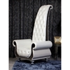 Divani Casa Luxe Leather Tall Chair - White, Button Tufted - VIG-VGKND6032