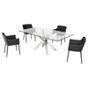 Modrest Anora Modern Rectangular Dining Table - Clear - VIG-VGLEFT155