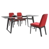 Modrest Comet Modern Fabric Dining Chair - Red - VIG-VGMAMI-274F-RED