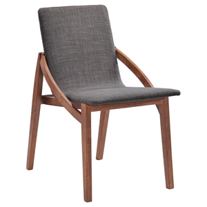 Modrest Jett Modern Fabric Dining Chair - Gray (Set of 2) 