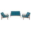 Modrest Ridge Sofa Set - Blue, Walnut - VIG-VGMAMI-576-BLU